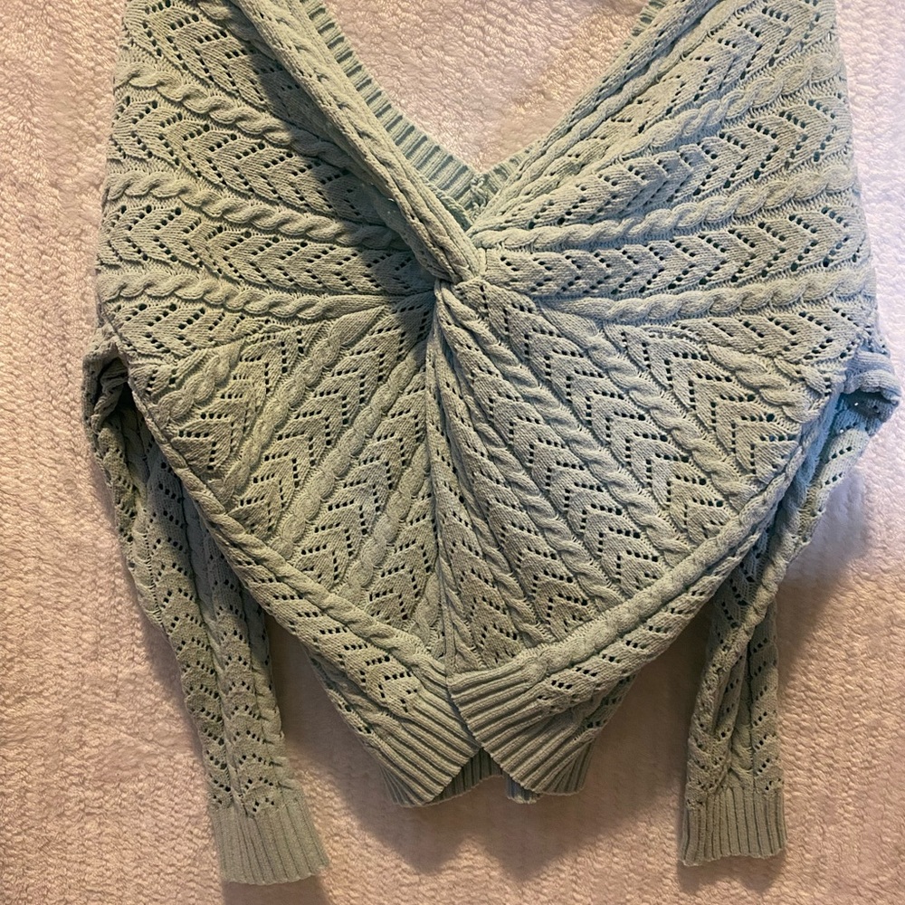 Twisted back sweater